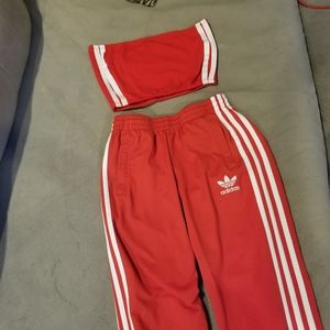 Adidas jogger red color